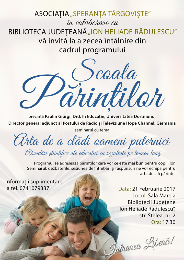 Scoala parintilor - 21 febr 2017 -   Paulin Giurgi